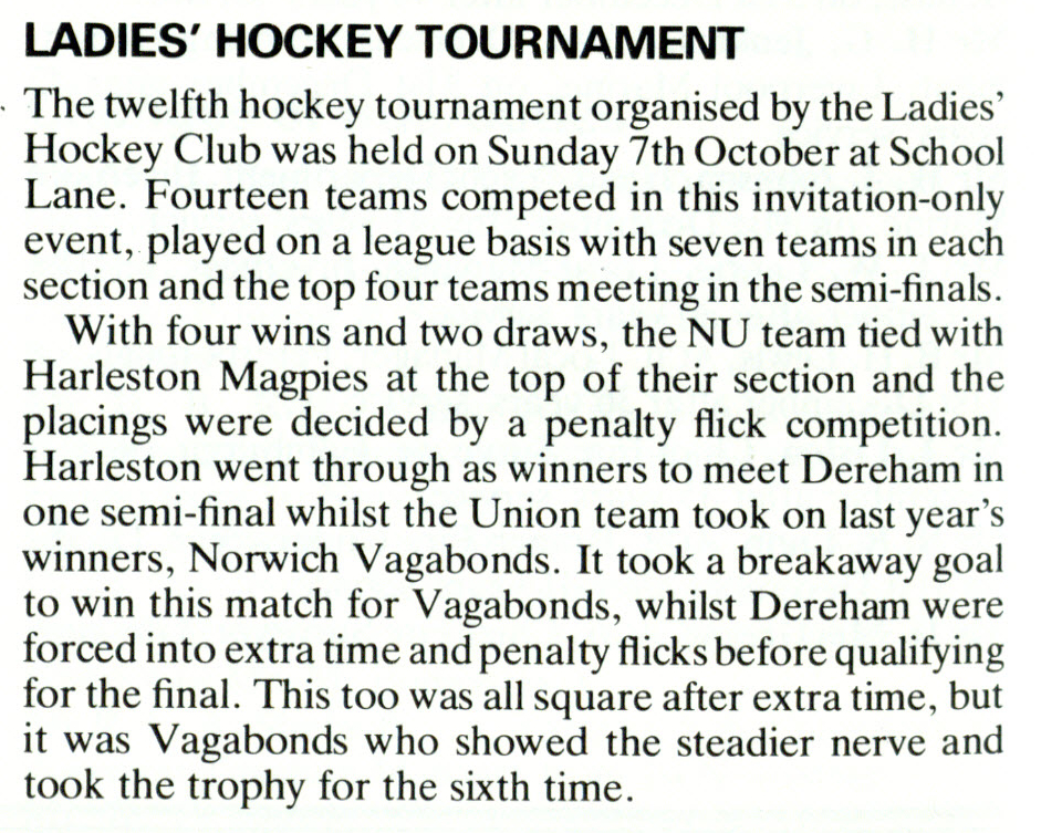 NU Magazine Winter 1984 Ladies Tournament